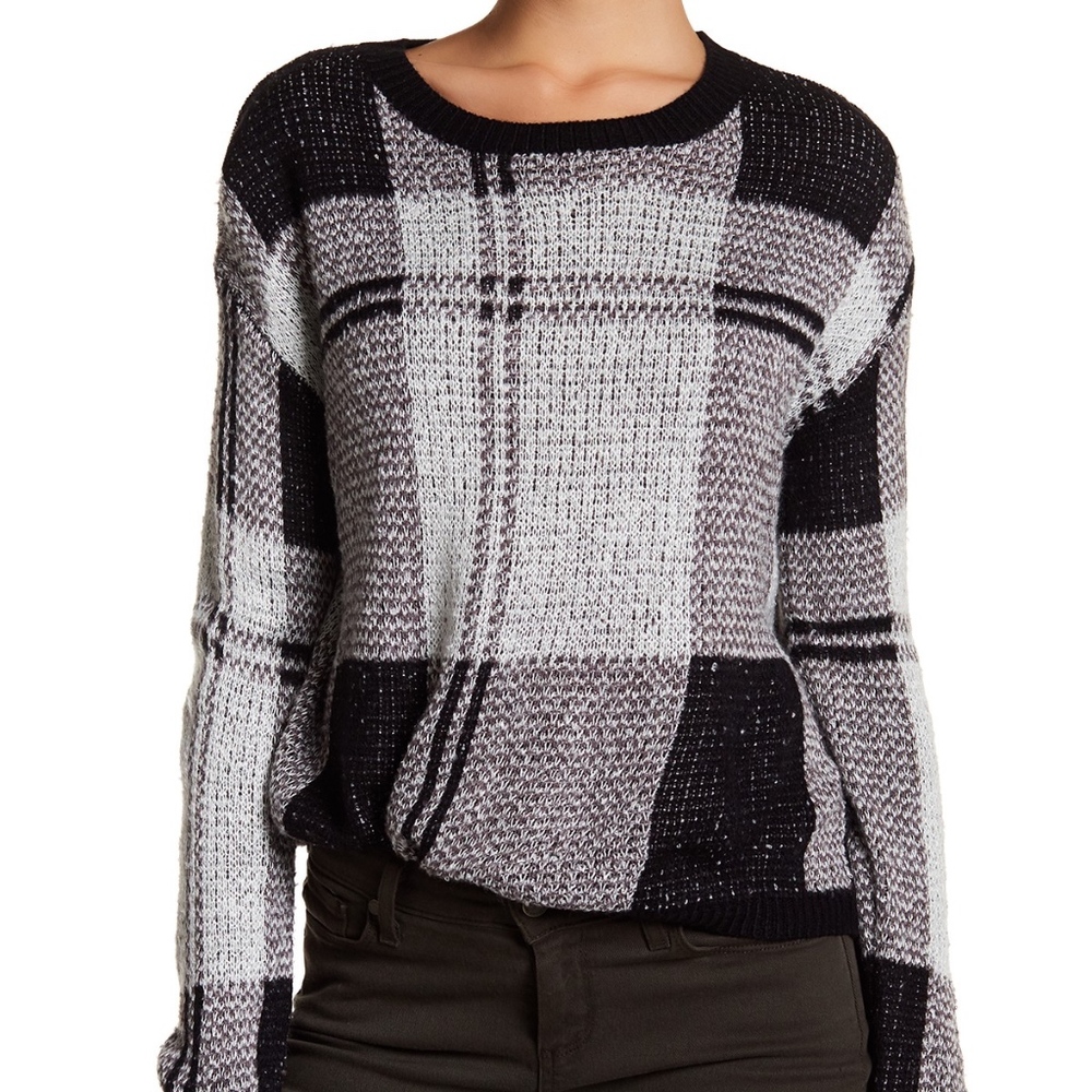 [Melrose and Market] Shrunken Plaid Pullover  XXS
